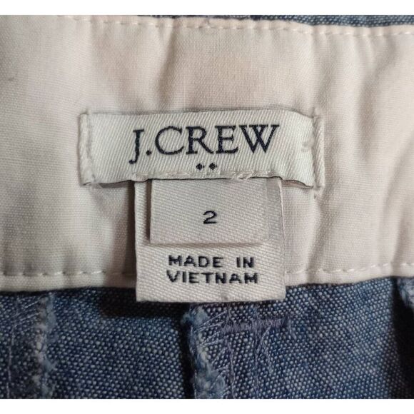 J Crew Shorts Ladies 2‎ Blue Chambray Chino - Picture 3 of 5